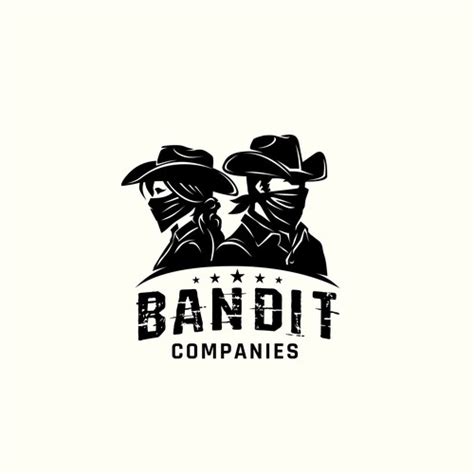 Dise Os A Masculine Western Bandit Logo That Incorporates A Male And