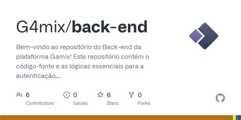 Github G4mixback End Bem Vindo Ao Repositório Do Back End Da