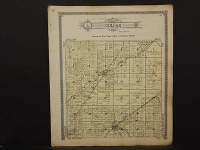 Michigan, Benzie County Map, 1915, Colfax Township, K12#41 | eBay