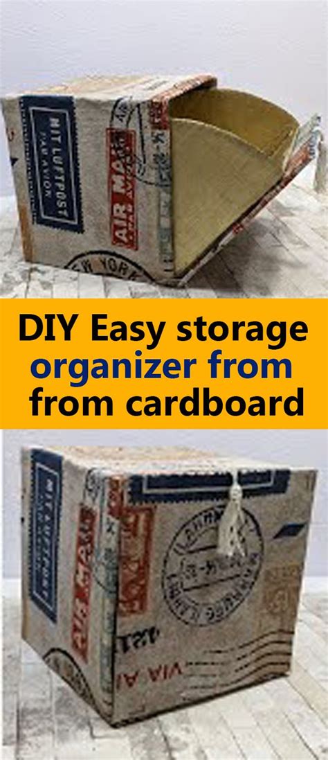 Diy Easy Storage Organizer From Cardboard Cardboard Storage Diy