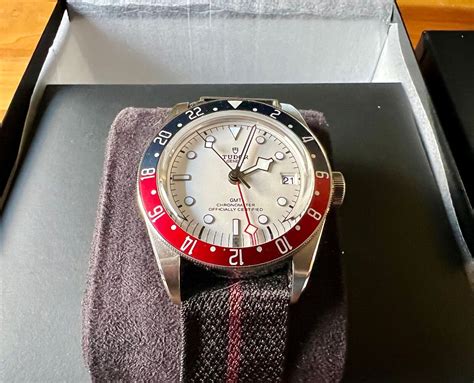 Tudor Black Bay Gmt White Opaline Pepsi Dial Nato Strap M Rb New