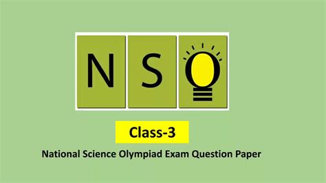 Nso Class 3 Question Paper With Answers Youtube