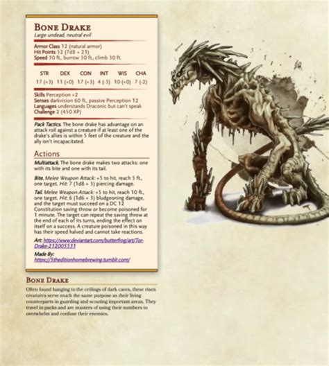 Bone Drake Dnd Dragons Dungeons And Dragons Characters Dungeons And