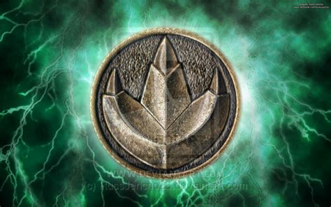 New MMPR HD Power Coin Wallpaper Green By RussJericho23 Deviantart