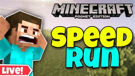 Minecraft Speedrun Live Youtube