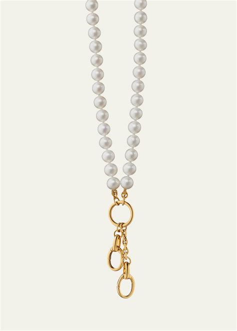 Monica Rich Kosann 18K Yellow Gold Pearl Charm Necklace - Bergdorf Goodman