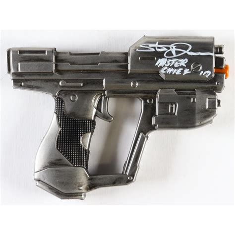 Steve Downes Signed "Halo" Magnum Pistol Prop Inscribed "Master Chief ...