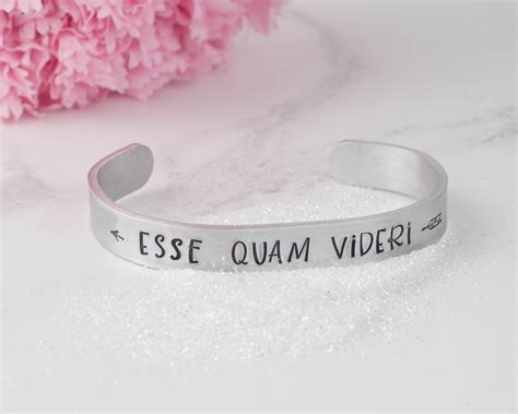 Esse quam videri latin bracelet latin quote motivational | Etsy