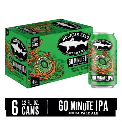 Dogfish Head 60 Minute Ipa Beer 6 Cans 12 Fl Oz Kroger