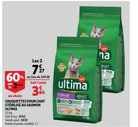 Offre Croquettes Pour Chat St Rilis Au Saumon Ultima Chez Auchan