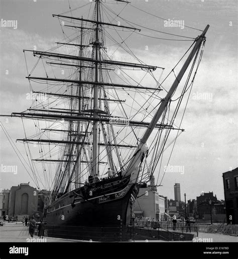 1950s Historical Picture Showing The Famous Cutty Sark Clipper Ship