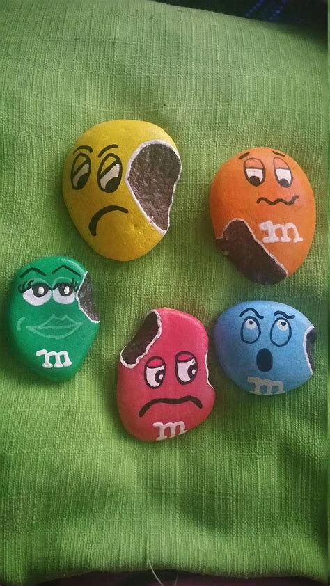 Mandm Pals Painted Rocks Rock Buddies Home Decor Art Collectible