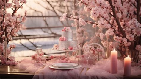 Premium Photo Table Topped With Cake And Candles