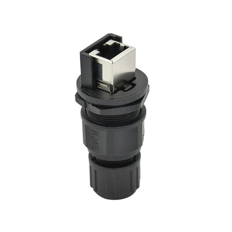 Conector hembra varón de la prenda impermeable Rj45 derecho soporte