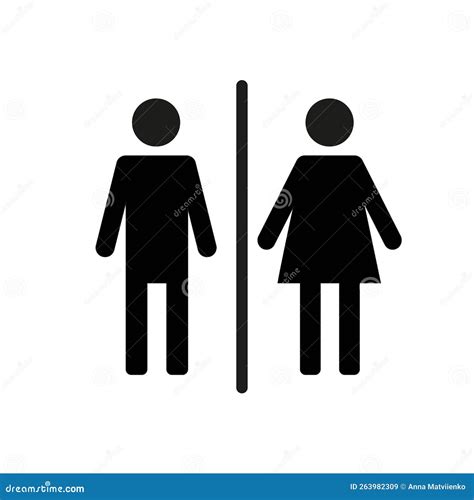 Wc Wayfinding Vector Illustration Icons Toilet Male And Female Gender