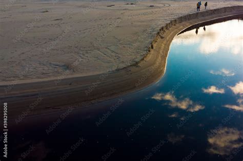 Sandy shore erosion. Sand erosion Stock Photo | Adobe Stock