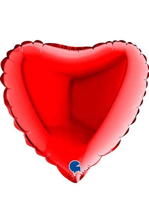 Mini Ballon Alu Coeur Rouge 10cm