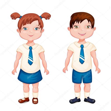 Arriba Imagen Dibujos De Ni Os Con Uniforme Escolar Actualizar