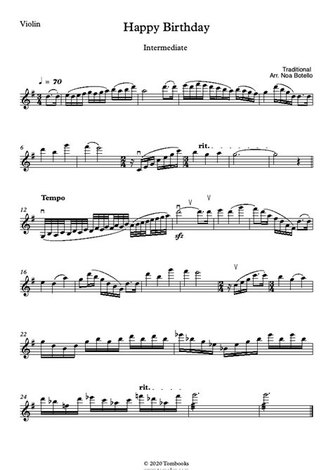 Happy Birthday Violin Sheet Music