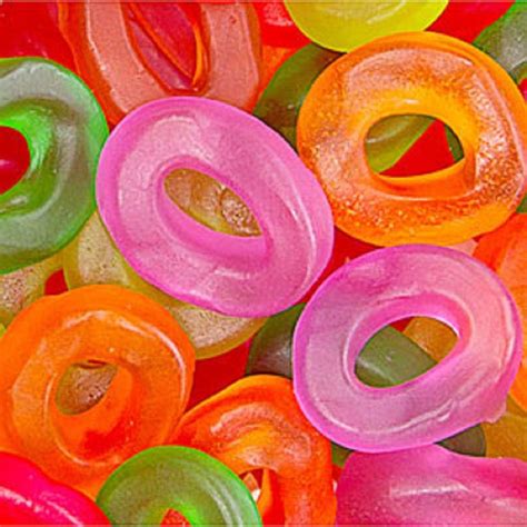 Assorted Mini Gummy Rings Candy 1lb Bag Grocery