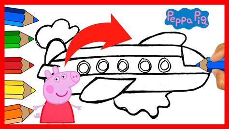 Como Dibujar A Peppa Pig Peppa Mi Primer Viaje En Avion Peppa La