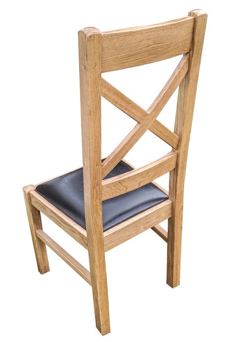 Cross Back Dining Chair Blonde Range Crown Oak Furniture Ltd