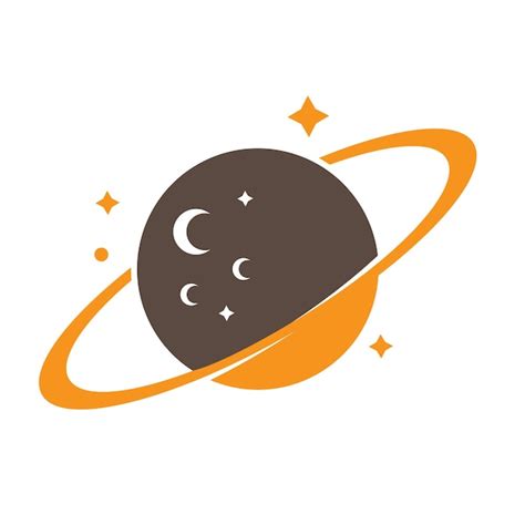 Diseño De Ilustración Vectorial Del Logotipo De Saturno Del Planeta