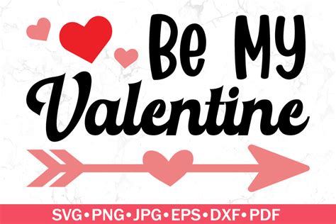 Be My Valentine Svg Valentines Day Svg Illustration Par