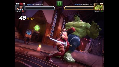 Elektra Vs Hulk Marvel Contest Of Champions Youtube