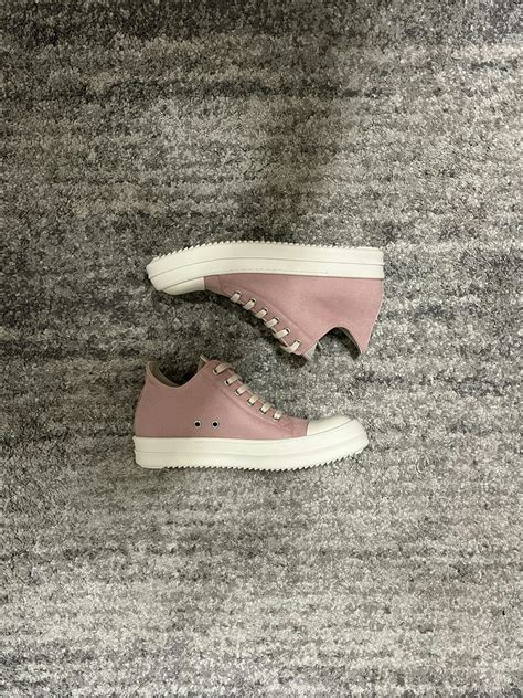 Rick Owens Rick Owens Faded Pink Drkshdw Low Top Sneakers Grailed