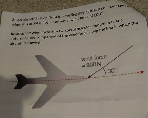 An Aircraft In Level Flight Is Travelling Due East At A Constant Speed