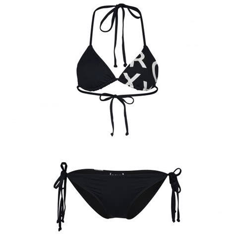 Roxy Beach Classics Tie Side Traingle Bikini Set Anthracite Ab