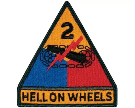 HELL ON WHEELS 2nd Armored Division Patch WW2 US Army Military Uniform