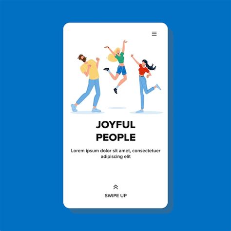 Premium Vector | Joyful people celebrate dancing and jumping