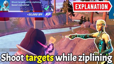 Shoot Targets While Ziplining Fortnite Youtube