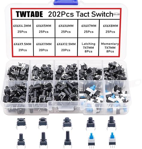 Taiss Pcs X Mm X Mm Pcb Momentary Tactile Tact Push Button