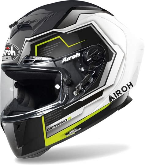 Airoh Gp S Rush White Yellow Gloss S Bol