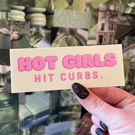 Hot Girls Hit Curbs Waterproof Sticker Car Decal Water Etsy