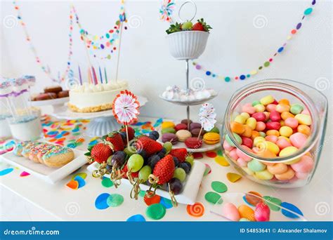 Dessert Table At Party Stock Image Image Of Baby Child 54853641