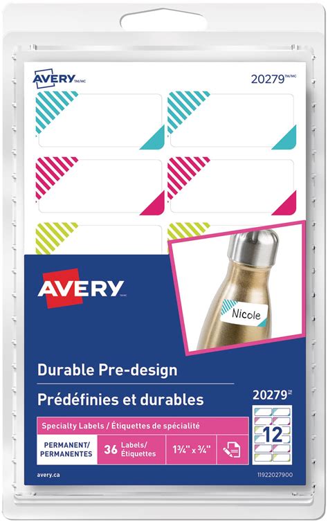 Avery Permanent Durable Pre-Design Labels | Walmart Canada