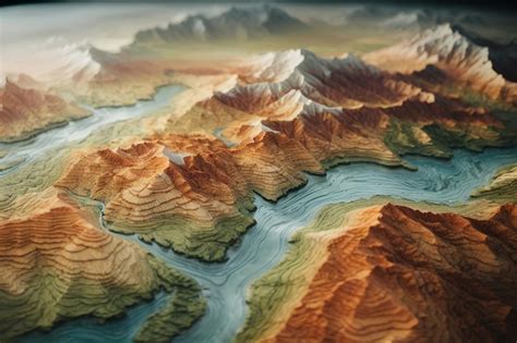 Premium Ai Image Topographic Map Background