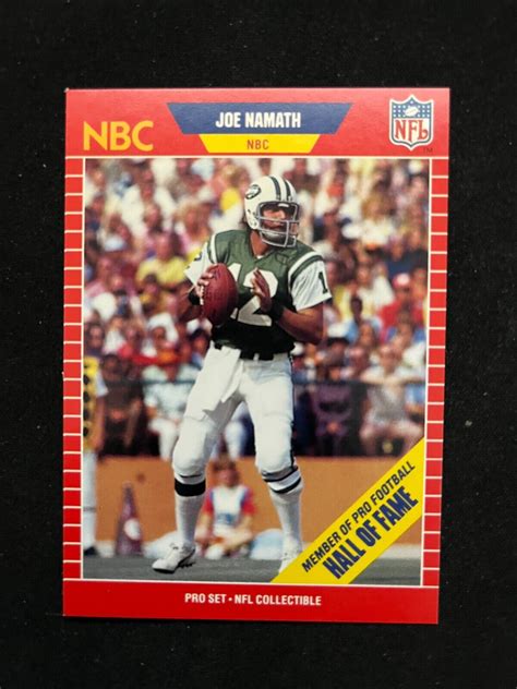 1989 Pro Set Announcer Insert 25 Joe Namath New York Jets NrMt EBay