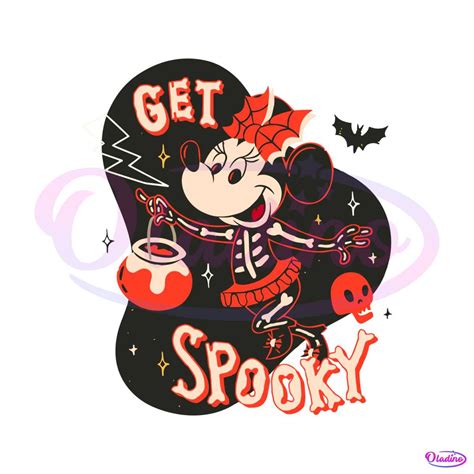 Disney Minnie Mouse Skeleton Get Spooky SVG Download