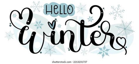 Hello Winter Winter Wonderland Background Design Stock Vector (Royalty ...