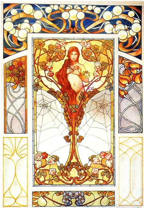 Frieze Tile Art Nouveau Stained Glass Designs Art Nouveau Poster