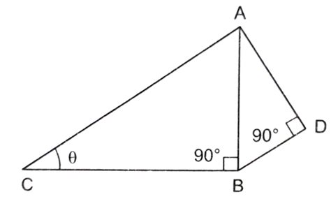 In The Figure Given Below Ad 4 Cm Bd 3 Cm And Cb 12 Cm Then