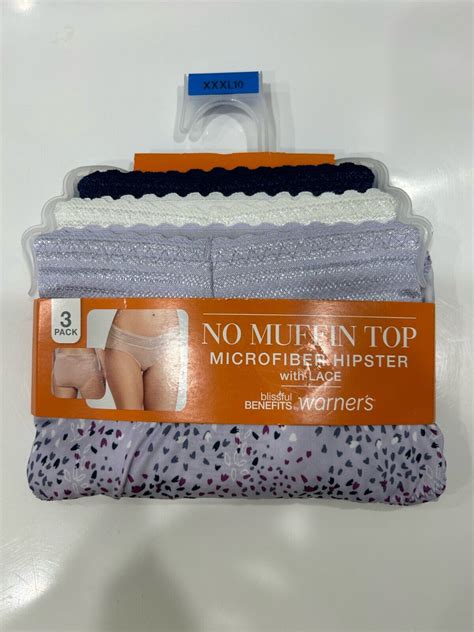 Nwt Blissful Benefits By Warner S 3 Pack No Muffin Top Hipster Panties Sz Xxxl Ebay