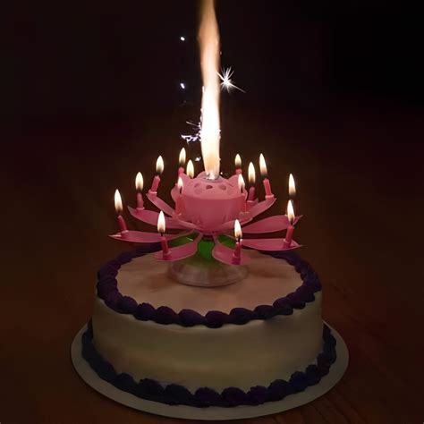 blooming flower candle