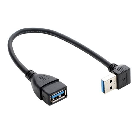 Usb 30 Right Angle 90 Degree Extension Cable Male To Female Adapter Cord