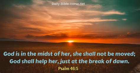 Daily Bible Verse Strength Psalm 46 5 NKJV